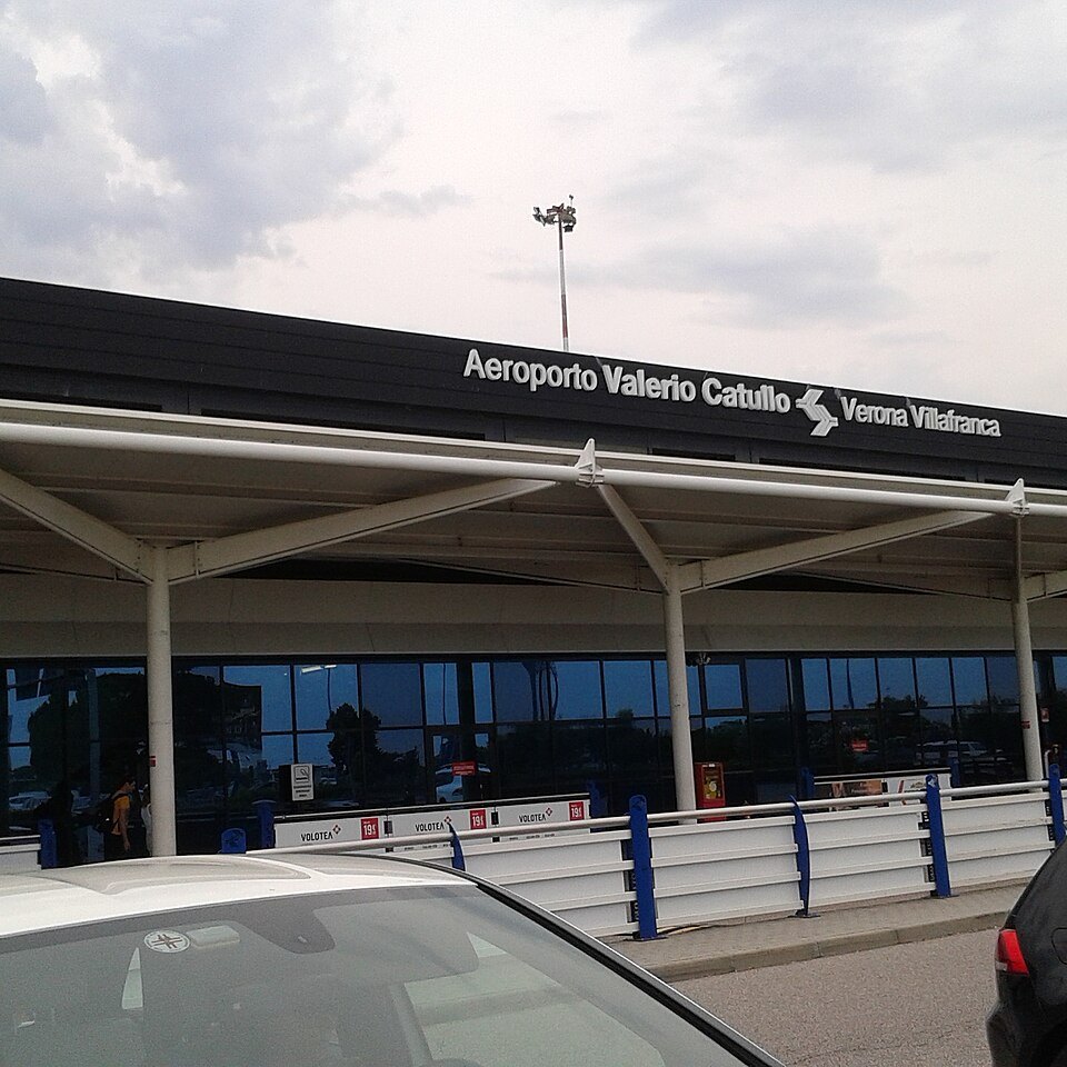 The departures terminal at Verona Villafranca airport