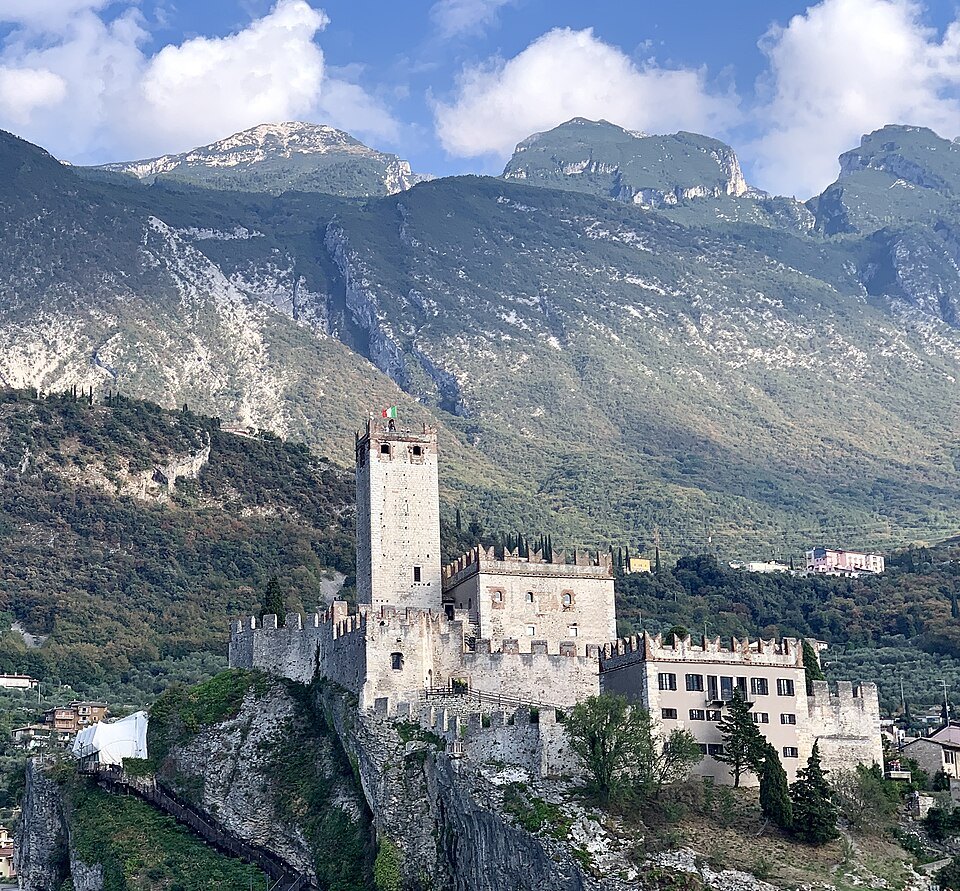 The Scaliger castle of Malcesine below the mountains