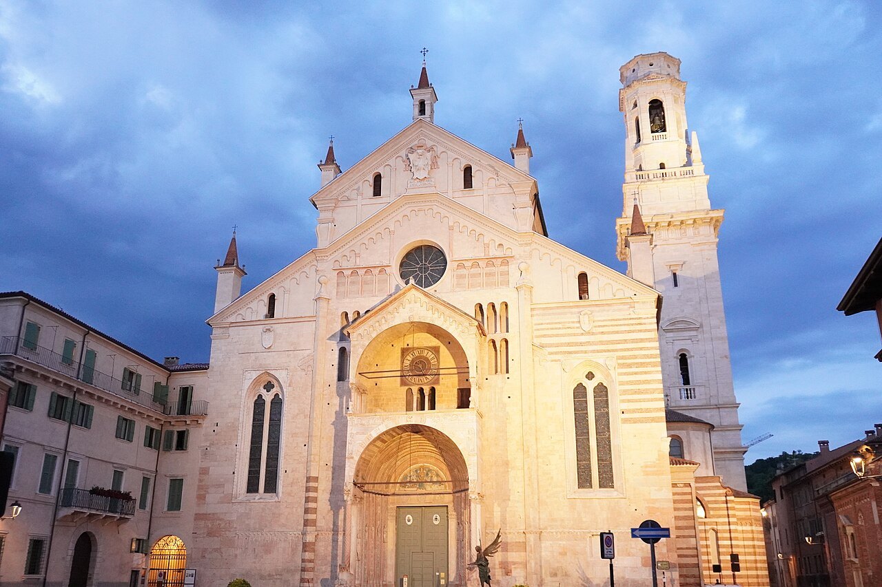 The Duomo's Romanesque front and bell tower