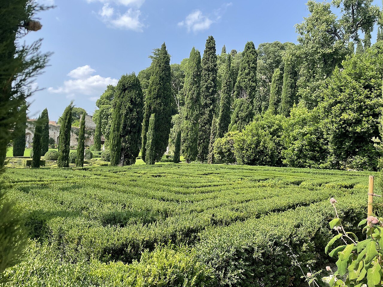 The hedge maze and cypress avenue of the Giardino Giusti