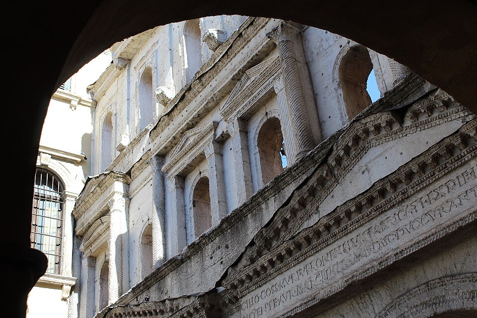 Looking at the gate through an arch