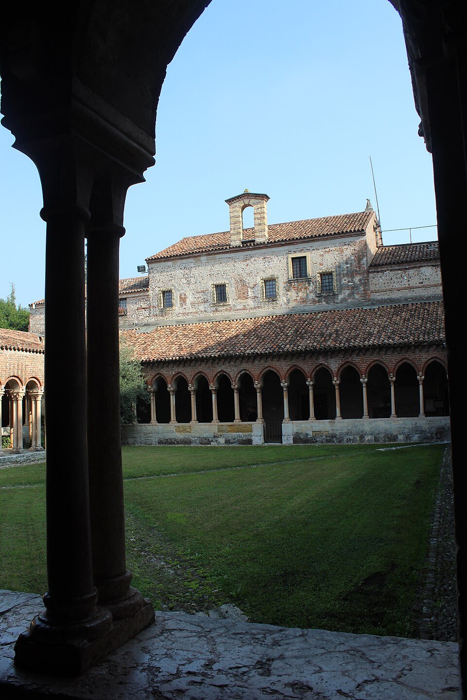 Looking along the cloister walk