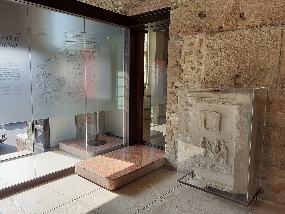 A stone relief in the archaeological museum