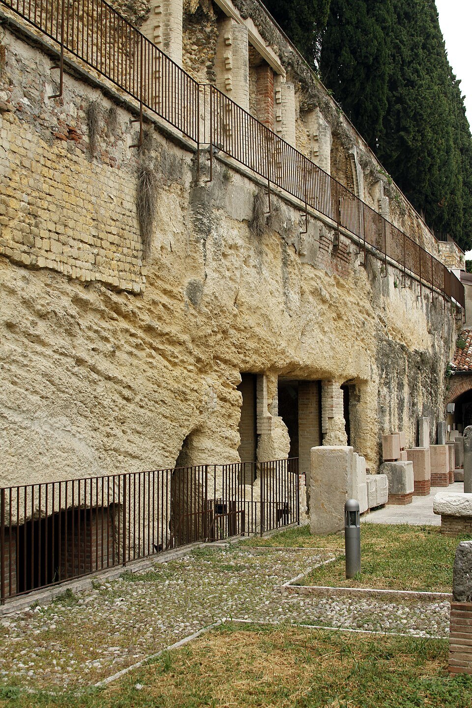 The garden of the archaeological museum on the hillside
